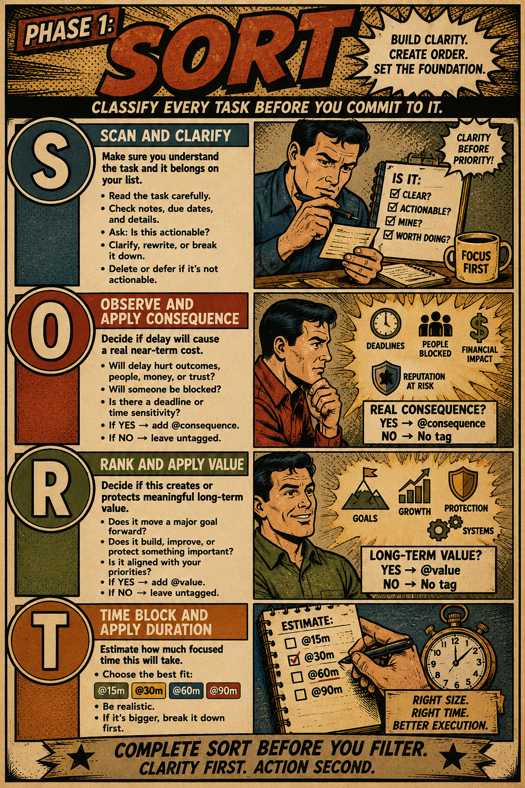 Infographic of the SORT method